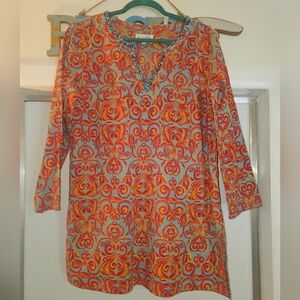 NVelop UV PROTECTION Beaded Neckline Tunic Coverup M